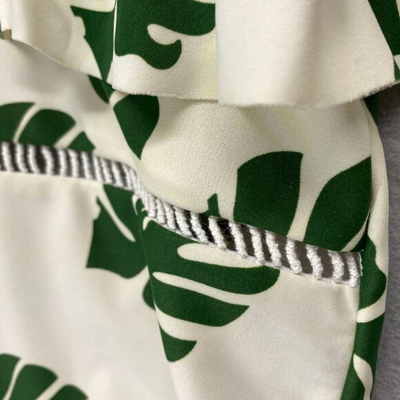 Cupshe Swiwsuit Womens Medium One Piece Green Leaves The Forest Deep V - Picture 3 of 13